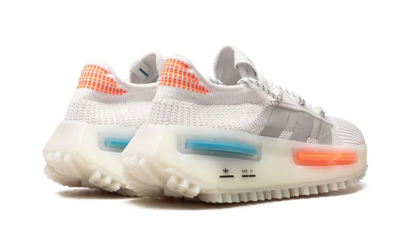 Adidas NMD NMD S1 'Footwear White Blue Orange'